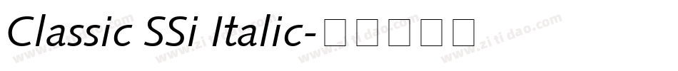 Classic SSi Italic字体转换